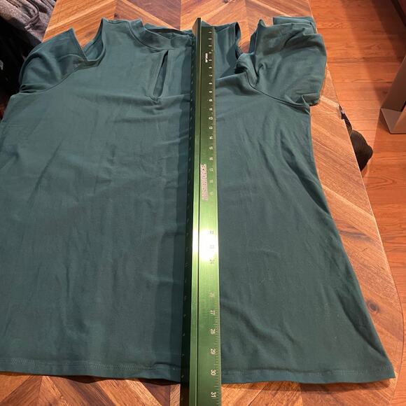 Torrid Top Cutout Foxy Green Sz 4X New Stretch Long Sleeve Pullover - Picture 7 of 9